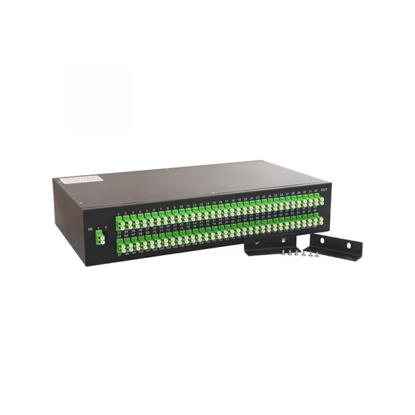 1x128 Fiber PLC Splitter With 1U 19 Rack Mount Metal SC APC